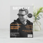 Zwart-wit Magazine Redactie 62e verjaardag Kaart (Staand voorkant)