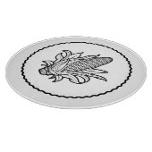 Zwart-wit maïskolfpictogram met bladeren snijplank (Hoek)