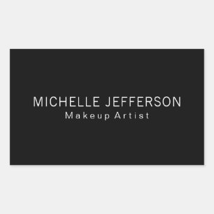 Zwart-wit make-up artist uniek bedrijf rechthoekige sticker