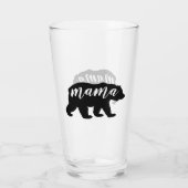Zwart-wit Mama Beer Glas (Achterkant)