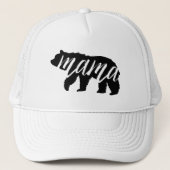 Zwart-wit Mama Beer Trucker Pet (Voorkant)