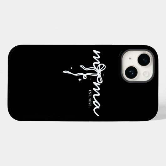 Zwart-wit Mama Est Gepersonaliseerd Case-Mate iPhone Case (Achterkant (horizontaal))