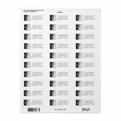 Zwart-wit Mandala Abstract Etiket (Full Sheet)