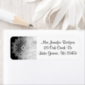 Zwart-wit Mandala Abstract Etiket (Insitu)