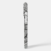 Zwart-wit Mandala Bloemen Patroon Case-Mate iPhone Case (Achterkant / Links)