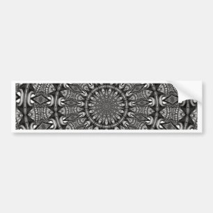 Zwart-wit Mandala Bumpersticker