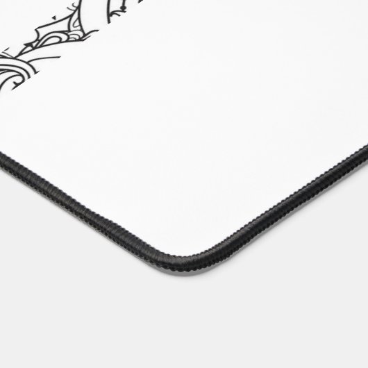 Zwart-wit Mandala Bureaumat (Hoek)