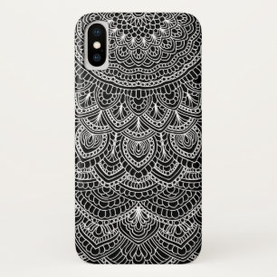 Zwart-wit Mandala iPhone X Hoesje