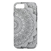 Zwart-wit Mandala Case-Mate iPhone Case (Achterkant)