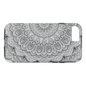 Zwart-wit Mandala Case-Mate iPhone Case (Achterkant (Horizontaal))