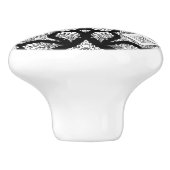 Zwart-wit Mandala Decoratief Keramische Knop (Zijkant)