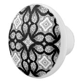 Zwart-wit Mandala Decoratief Keramische Knop (Rechts)