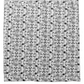 Zwart-wit Mandala Douchegordijn (Voorkant)