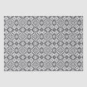 Zwart-wit Mandala Frame Patroon Tissuepapier (Voorkant)