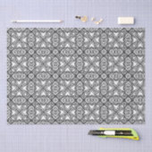 Zwart-wit Mandala Frame Patroon Tissuepapier (Craft)