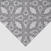 Zwart-wit Mandala Frame Patroon Tissuepapier (Detail)