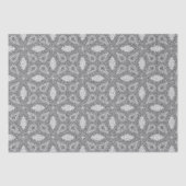 Zwart-wit Mandala Frame Patroon Tissuepapier (Voorkant)