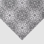 Zwart-wit Mandala Frame Patroon Tissuepapier (Detail)