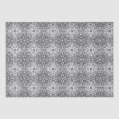 Zwart-wit Mandala Frame Patroon Tissuepapier (Voorkant)