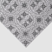 Zwart-wit Mandala Frame Patroon Tissuepapier (Detail)