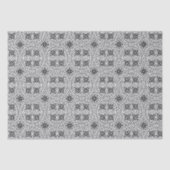Zwart-wit Mandala Frame Patroon Tissuepapier (Voorkant)