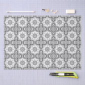 Zwart-wit Mandala Frame Patroon Tissuepapier (Craft)
