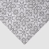 Zwart-wit Mandala Frame Patroon Tissuepapier (Detail)