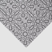 Zwart-wit Mandala Frame Patroon Tissuepapier (Detail)