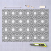Zwart-wit Mandala Frame Patroon Tissuepapier (Craft)