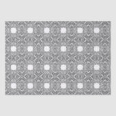 Zwart-wit Mandala Frame Patroon Tissuepapier (Voorkant)