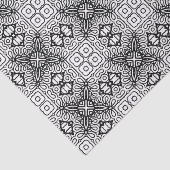 Zwart-wit Mandala Frame Patroon  Tissuepapier (Detail)