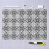 Zwart-wit Mandala Frame Patroon  Tissuepapier (Craft)