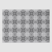 Zwart-wit Mandala Frame Patroon  Tissuepapier (Voorkant)