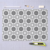 Zwart-wit Mandala Frame Patroon Tissuepapier (Craft)