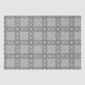 Zwart-wit Mandala Frame Patroon Tissuepapier (Voorkant)
