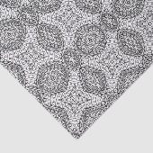Zwart-wit Mandala Frame Patroon Tissuepapier (Detail)