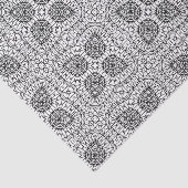 Zwart-wit Mandala Frame Patroon Tissuepapier (Detail)