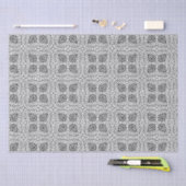 Zwart-wit Mandala Frame Patroon Tissuepapier (Craft)
