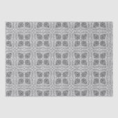 Zwart-wit Mandala Frame Patroon Tissuepapier (Voorkant)