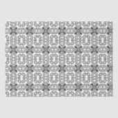 Zwart-wit mandala-framepatroon tissuepapier (Voorkant)