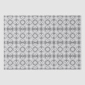 Zwart-wit mandala-framepatroon tissuepapier (Voorkant)