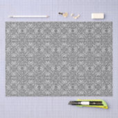 Zwart-wit mandala-framepatroon tissuepapier (Craft)