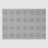 Zwart-wit mandala-framepatroon tissuepapier (Voorkant)