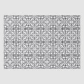 Zwart-wit mandala-framepatroon tissuepapier (Voorkant)