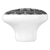 Zwart-wit mandala geometrisch ontwerp keramische knop (Zijkant)