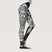 Zwart-wit Mandala Leggings (Rechts)