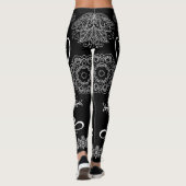 Zwart/wit Mandala Leggings (Achterkant)