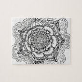 Zwart-wit Mandala Legpuzzel (Horizontaal)