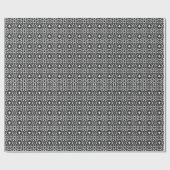 Zwart-wit Mandala lijnen Patroon 2 Cadeaupapier (Vlak)