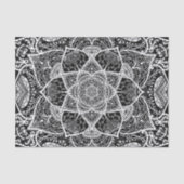 Zwart-wit Mandala - Loergann in Raven Tissuepapier (Voorkant)